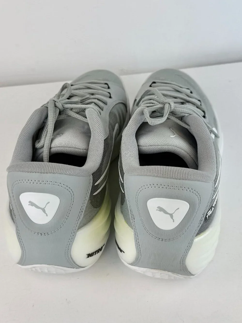 Men's 11.5 - Puma ALL Pro Nitro Team Gray Canvas Basketball Shoes - 379081-05